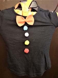 Kids Costumes to Hire - Clown - Black Shirt & Tutu